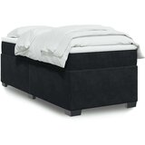 Box spring krevet s madracem crni 80 x 200 cm baršunasti | shoptok.hr
