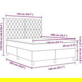 vidaXL Box spring krevet Tamno plava 140 x 200 cm Baršun | shoptok.hr