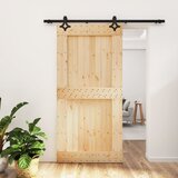 vidaXL Drsna vrata s kompletom vodil 100x210 cm trdna borovina Cene
