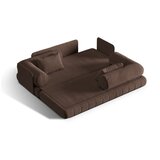 Cosmopolitan Design Rjava žametna raztegljiva sedežna garnitura 206 cm Kemi – | Shoptok.si