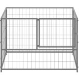 vidaXL kavez za pse srebrni 100 x 100 x 70 cm čelični | shoptok.hr