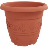  Okrogli cvetlični lonec 6 pcs Kamnito rdeča Ø 30 x 25 cm, (5000207524) | Shoptok.si