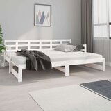  Izvlečna dnevna postelja bela trdna borovina 2x(80x200) cm, (20787929) | Shoptok.si