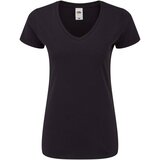 Fruit Of The Loom Czarna koszulka damska Iconic Vneck Cene