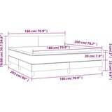  Krevet s oprugama i madracem ružičasti 180x200 cm baršunasti | shoptok.hr