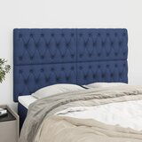 The Living Store Posteljno vzglavje 4 kosa moder 80x7x78/88 cm blago - Vzglavje, (21660290) | Shoptok.si