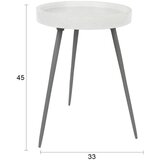White Label Okrogla stranska mizica z marmorno mizno ploščo ø 33 cm Karrara – | Shoptok.si