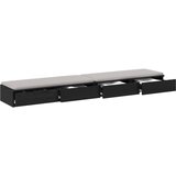 Ladice za krevet crna 200x36 5x16 5 cm konstruirano drvo | shoptok.hr