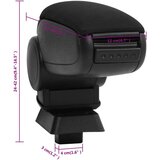 vidaXL Naslon za roke za avto črn 12x33x(24-42) cm ABS | Shoptok.si
