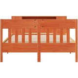 vidaXL Knjižna postelja brez vzmetnice vošč. rjava 140x190 cm borovina | Shoptok.si