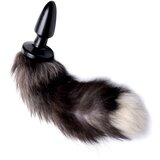Tailz Fox Tail Anal Plug Gray Cene