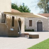 vidaXL prostostoječa ročno zložljiva tenda 500x300 cm krem | Shoptok.si