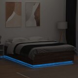  Okvir za krevet s LED svjetlima boja hrasta 150 x 200 cm drveni | shoptok.hr