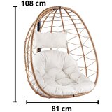  Viseća stolica jaje s jastucima Cocoon - bež | Eponuda.com
