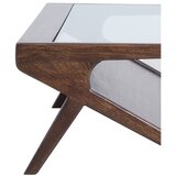 Light & Living Stolić za kavu sa staklenom pločom stola u tamnoj prirodnoj boji 70x112 cm Yuki – | shoptok.hr