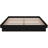  Okvir za krevet od masivnog drva crni 135 x 190 cm bračni | Eponuda.com