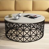  Selin Metal Ferforje - Cream CreamBlack Coffee Table Cene