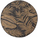 Ayyildiz Carpets Črna/rjava okrogla notranja in zunanja preproga ø 120 cm Mira 1451 – u