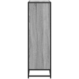 vidaXL Polica za knjige Siva Sonoma Konstruirano drvo i metal | shoptok.hr