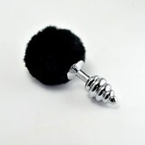 Spiral Pompon Metal Plug Black Lvtoy00695 Cene