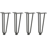vidaXL Noge za mizo za lase 4 kosi antracit 30 cm trdno jeklo | Shoptok.si