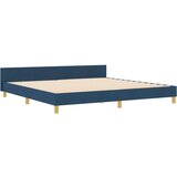  Krevet s plavim okvirom 200x200 cm od tkanine | shoptok.hr
