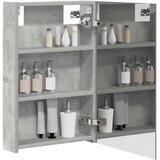  Kupaonski ormar s ogledalom Betonski sivi 40 x 10,5 x 60,5 cm | shoptok.hr