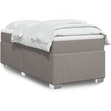 vidaXL Box spring postelja z vzmetnico taupe 90x200 cm blago | Shoptok.si