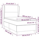 Box spring krevet s madracem svjetlosivi 90x190 cm baršunasti | shoptok.hr