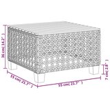 vidaXL Vrtna miza siva 55x55x36 cm poli ratan in akacijev les | Shoptok.si