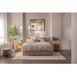 Bonami Selection Bež oblazinjena zakonska postelja s prostorom za shranjevanje z ležiščem/roštom 160x200 cm Thessa Pillow - | Shoptok.si