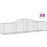 vidaXL Lučne gabionske košare 9 kom 300x50x60/80 cm pocinčano željezo | shoptok.hr