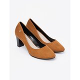 GOODIN Suede heeled pumps caramel | shoptok.hr