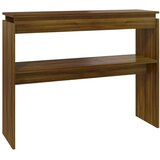  Konzolni stol smeđa boja hrasta 102x30x80 cm konstruirano drvo | shoptok.hr