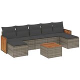  8-dijelni set vrtnih sofa od poliratana s jastucima sivi | shoptok.hr