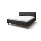 Meise Möbel Antracitno sivi bračni krevet Mattis, 160 x 200 cm | Shoptok.si