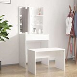  Komplet toaletnih mizic z LED lučkami bel konstruiran les, (20715558) | Shoptok.si