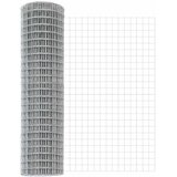  Ograda s postovima Srebrno 1,4 x 10 m Čelik i PVC | shoptok.hr