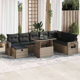 vidaXL 9-dijelni set vrtnih sofa od poliratana s jastucima sivi | shoptok.hr