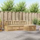  Set vanjskih sofa 4 kom. Bijela i bež Poliester | shoptok.hr