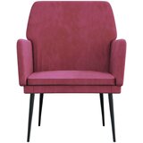  Fotelja crvena boja vina 62 x 79 x 79 cm baršunasta - boja crnog vina 1 | shoptok.hr