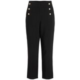 Vila Hlače Trousers Winnie Wide 7/8 - Black Črna Cene