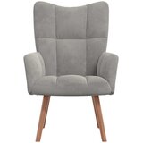  Stolica za opuštanje svjetlosiva baršunasta | shoptok.hr