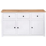 vidaXL Komoda od masivne borovine bijela 135x40x80 cm asortiman Panama | shoptok.hr