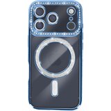 AVIZAR Ovitek za iPhone 17 Pro Max, združljiv z MagSafe, z okrasnim obrisom iz strasa, Svetlo modra, (5000189419) | Shoptok.si