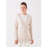 LC Waikiki Women's V-Neck Straight Long Sleeve Knitwear Cardigan Cene