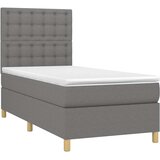  box spring s madracem LED tamnosivi 100x200 cm tkanina | shoptok.hr