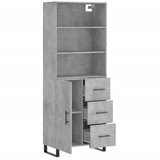  Visoka komoda siva betona 69,5x34x180 cm od konstruiranog drva | shoptok.hr