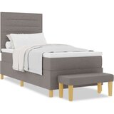  Boks vzmetnica z vzmetnico in klopjo Taupe 80x200 cm Tkanina, (22083267) | Shoptok.si