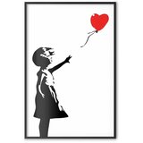  Plakat - Girl with a Balloon 29.7x42 Crni okvir | shoptok.hr